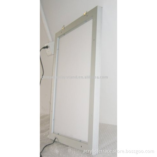 Aluminum Snap open Mirror LED slim light box